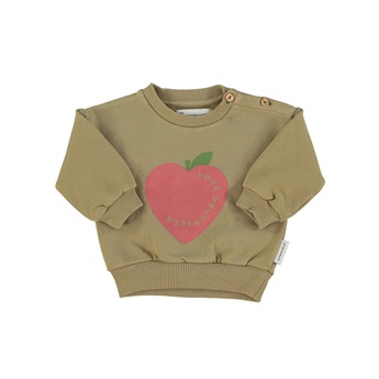 Baby Unisex Sweatshirt Olive ''Heart'' print