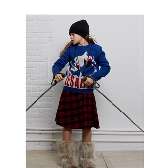 Flannel Midi Skirt