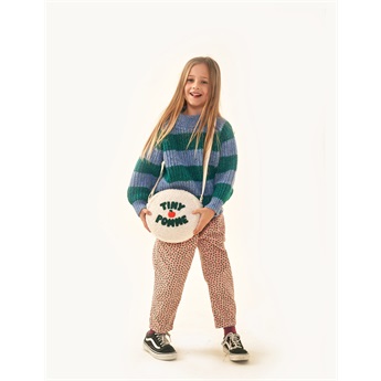 Big Stripes Mockneck Sweater Petrol Green