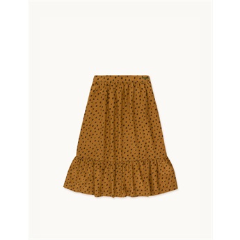 Animal Print Long Skirt Mustard