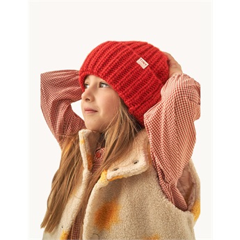 Solid Beanie Deep Red