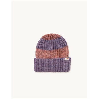 Big Stripes Beanie Violet/ Powder Pink