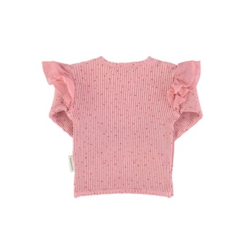 Baby Frilled Longsleeve Blouse Pink/Orange Stars