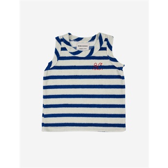Baby Blue Stripes Terry Tank Top