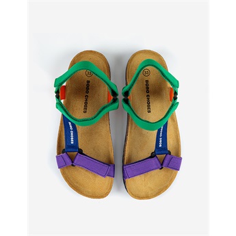 Color Block Strap Sandals