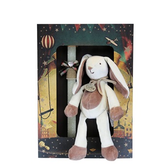 Easter Candle - Organic Cotton Rabbit