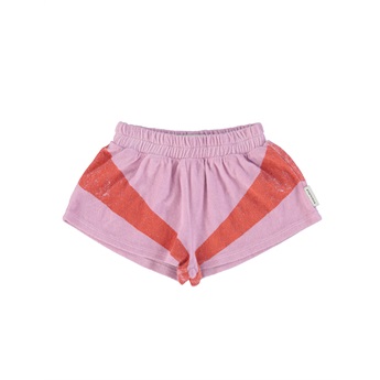 Red & Lilac Terry Shorts