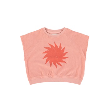 Red Sun Sleeveless Sweatshirt