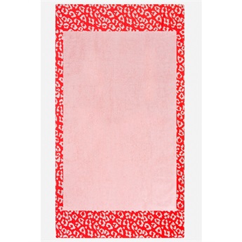 Head 2 Toe Beach Towel - Red Leopard