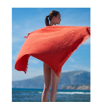 Monochrome Beach Towel - Just Orange