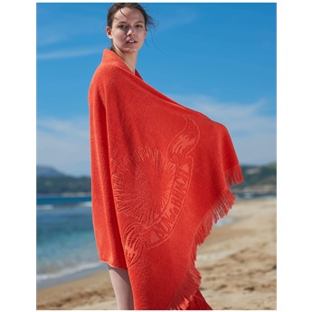 Monochrome Beach Towel - Just Orange