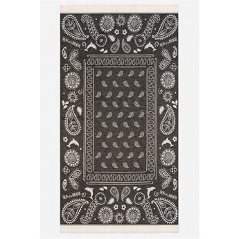 Feather Beach Towel - Bandana Black