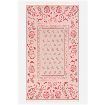 Feather Beach Towel - Bandana Red