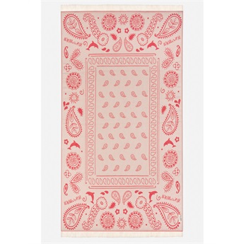 Feather Beach Towel - Bandana Red