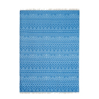 Double Feather Beach Towel - Tinos Blue