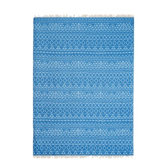 Double Feather Beach Towel - Tinos Blue