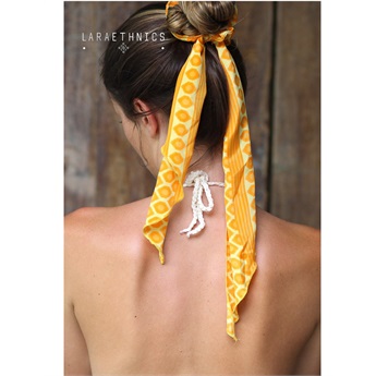 Hair Scrunchie - Ikat Orange