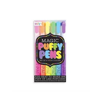 Magic Neon Puffy Pens - Set of 6