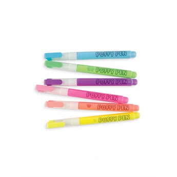 Magic Neon Puffy Pens - Set of 6