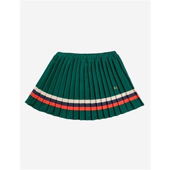 Stripes Pleated Woven Skirt