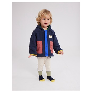 Baby Color Block Polar Hooded Jacket