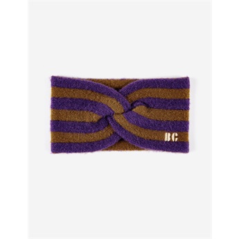 Striped Knitted Khaki Headband
