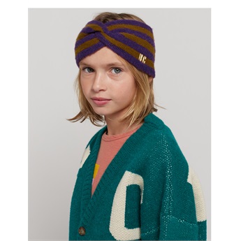 Striped Knitted Khaki Headband
