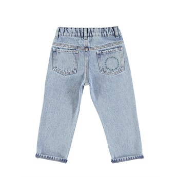 Washed Light Blue Denim Trousers
