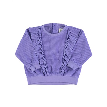 Frilled Terry Sweatshirt Purple