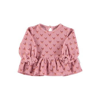 Baby Terry Blouse Pink Arrows