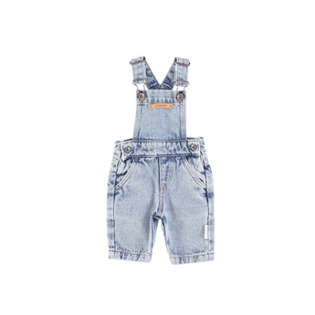 Baby Washed Light Blue Denim Dungarees