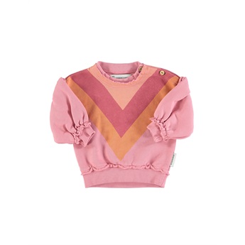 Baby Pink Sweatshirt Triangle Print