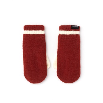 Cute Rabbit Mittens Brick Red