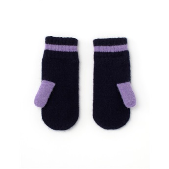 Cute Rabbit Mittens Deep Dark Blue