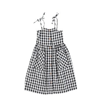 Checkered Black&White Long Dress