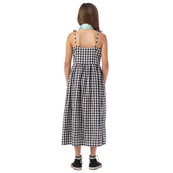 Checkered Black&White Long Dress