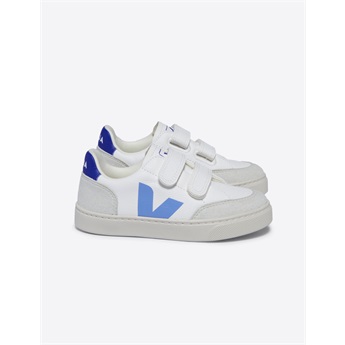 V-12 Velcro Leather White Aqua Paros