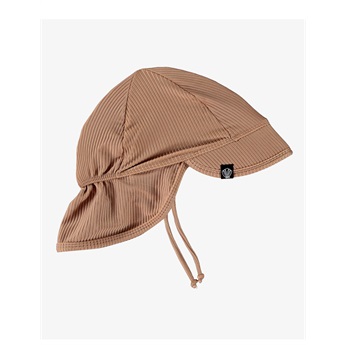 Baby Chocolate Ribbed Hat UPF50+