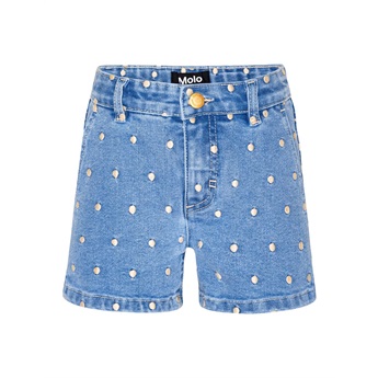 Alvira Denim Shorts - Rose Dot