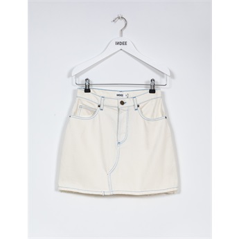 Picnic Short Denim Skirt White