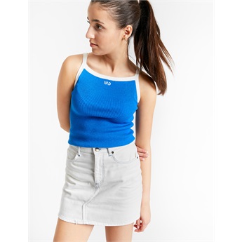 Picnic Short Denim Skirt White