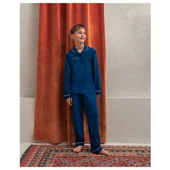 Preppy Pyjama Set - Saphire Blue