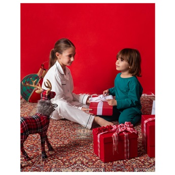 Preppy Pyjama Set - White Christmas