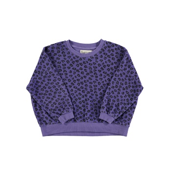 Terry Sweatshirt Purple/Animal Print