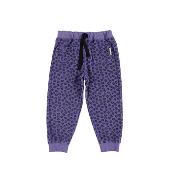 Terry Jogging Pants Purple/Animal Print
