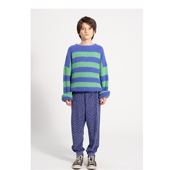 Terry Jogging Pants Purple/Animal Print