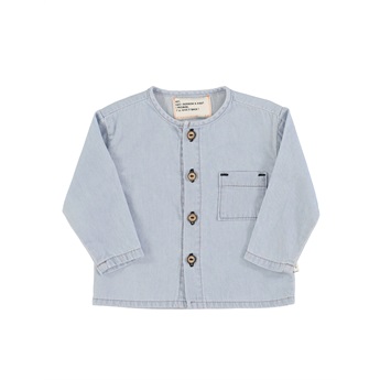 Baby Longsleeve Shirt Grey Chambray