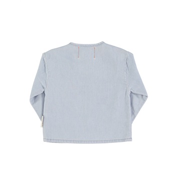 Baby Longsleeve Shirt Grey Chambray