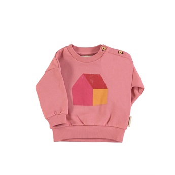 Baby Sweatshirt Pink/House Print