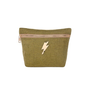 Alexa Pouch - Olive Woven Lightning